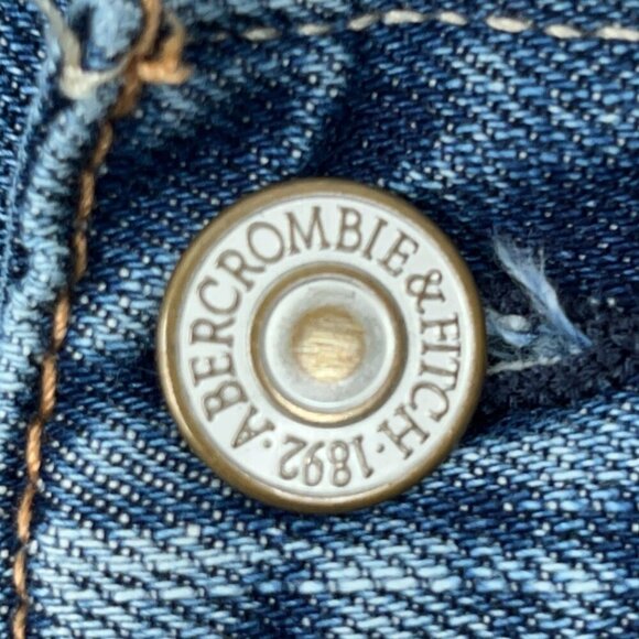 Abercrombie & Fitch Curve Love Ankle Skinny Jeans Sz 0 Casual Distressed Grunge - Picture 2 of 8